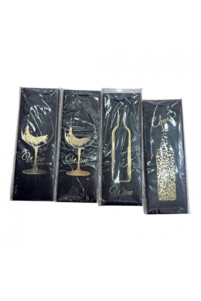OEM Pungi Cadou Pentru Sticla Negre Cu Auriu 12/set