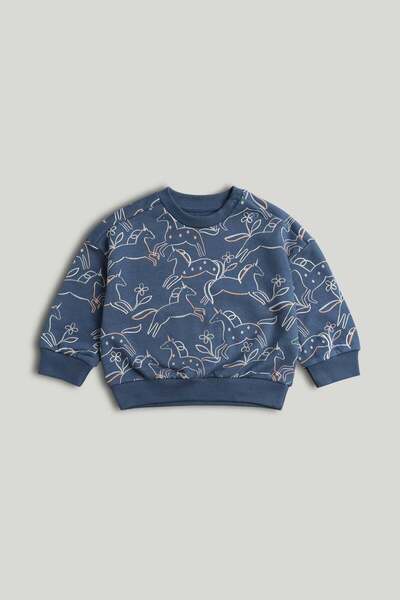 MOTHERCARE Blue Party Horse Sweatshirt