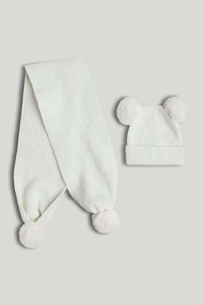 MOTHERCARE Knitted Beanie Hat and Scarf Set