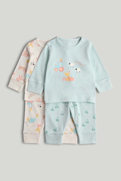MOTHERCARE 2 Pack Farm Pyjamas
