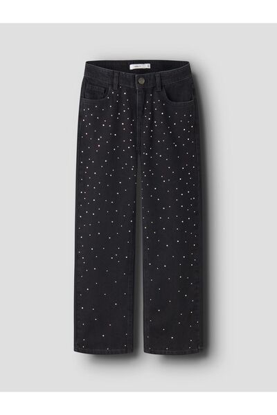 Name it Jeans mit Strasssteinen, Gerade Passform
