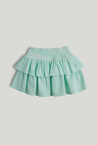 MOTHERCARE تنورة مخططة خضراء بكشكشة