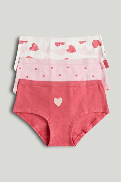 MOTHERCARE 3 قطع من سراويل هيبستر القصيرة على شكل قلب