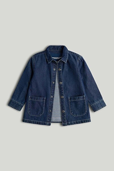 MOTHERCARE Denim Shacket and T-Shirt Set