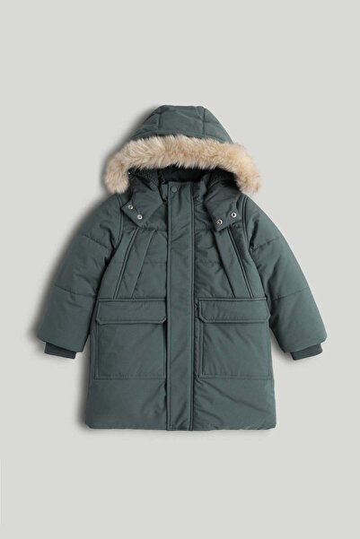 MOTHERCARE Green Padded Parka Coat