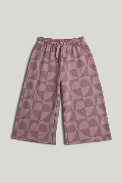 MOTHERCARE Mauve Geo Wide-Leg Joggers
