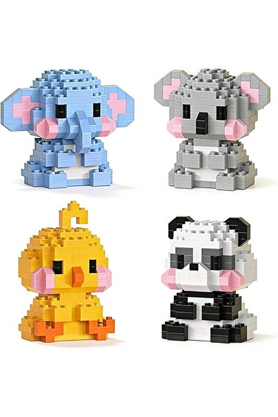 TERRIFI Micro Building Blocks Set for Kids and Adults, 4-in-1 Animal Series F...