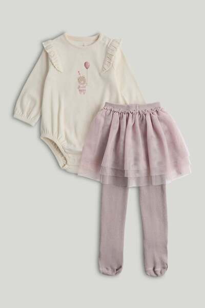 MOTHERCARE بدلة بودي سوت مع تنورة توتو وجوارب طويلة