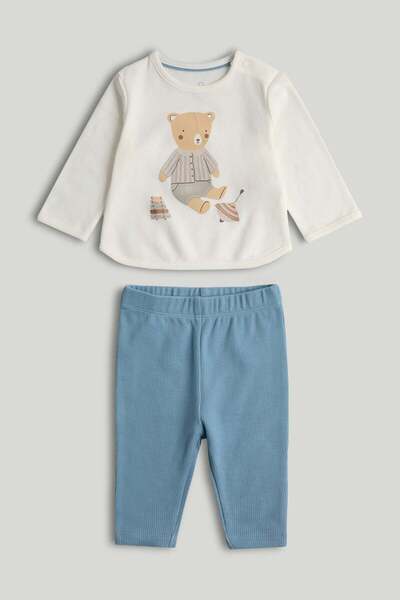 MOTHERCARE Teddy Sweatshirt and Legging Outfit