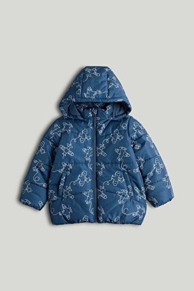 MOTHERCARE Blue Plane Padded Coat
