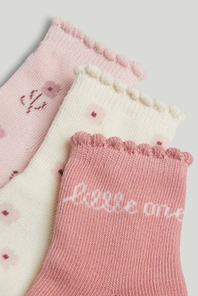 MOTHERCARE 3 Pack Floral Baby Socks