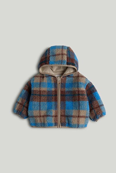 MOTHERCARE Checked Fleece Hoodie