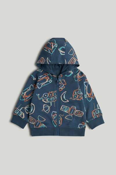MOTHERCARE Blue Space Zip-Up Hoodie