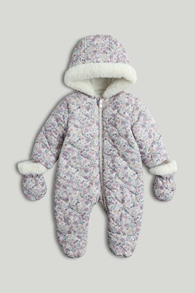 MOTHERCARE بدلة ثلجية مبطنة بنقوش زهرية