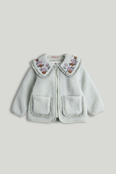 MOTHERCARE جاكيت صوف مطرز باللون الأخضر