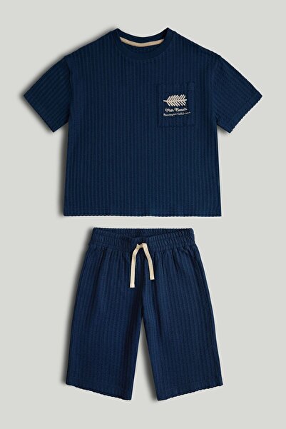 MOTHERCARE Navy T-Shirt and Shorts Outfit