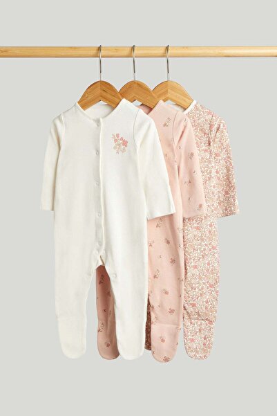 MOTHERCARE مجموعة من 3 بدلات نوم مزينة بالزهور