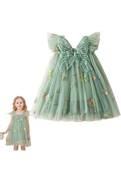 AZONEE Toddler Girl's Tulle Dress with Floral Embroidery Sleeveless Summer Ca...