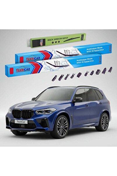 TEAMCAR BMW X5 M (F95) 2019-present Wiper Blades | Front and Rear Set Flat Pr...