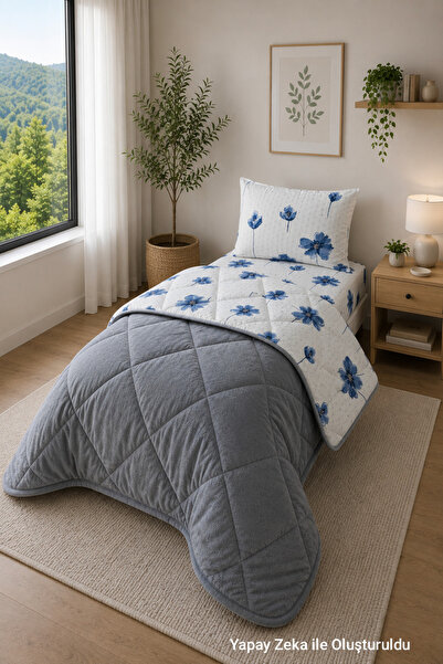 HOMENUP Single Duvet Set Patterned Double-Sided Wellsoft Duvet with 1 Pillowcase