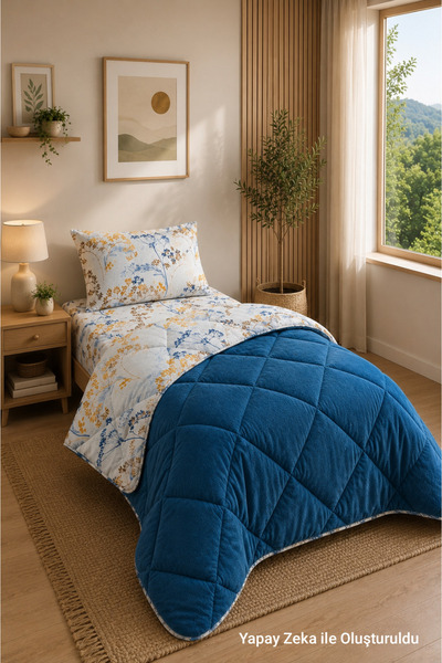 HOMENUP Single Duvet Set Patterned Double-Sided Wellsoft Duvet with 1 Pillowcase