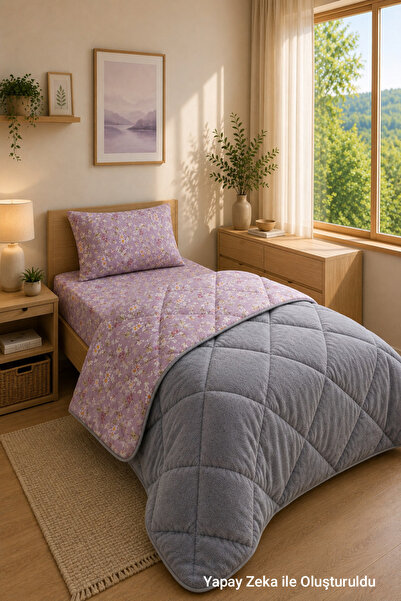 HOMENUP Single Duvet Set Patterned Double-Sided Wellsoft Duvet with 1 Pillowcase
