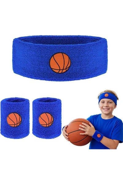 ELEPHANTBOAT ® 3PCS Sweatband Set for Men Women Kids Teens, Includes 1 Moistu...