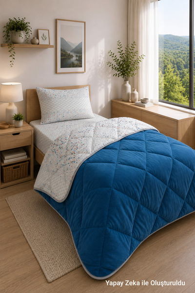 HOMENUP Single Duvet Set Patterned Double-Sided Wellsoft Duvet with 1 Pillowcase