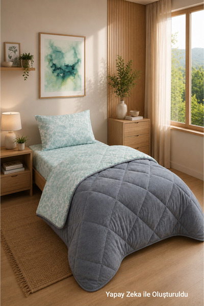 HOMENUP Single Duvet Set Patterned Double-Sided Wellsoft Duvet with 1 Pillowcase