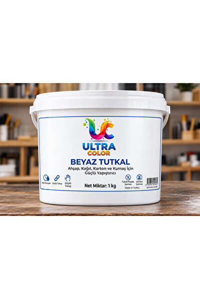 Ultracolor Beyaz tutkal 1kg (ahşap, kağıt, karton, kumaş)