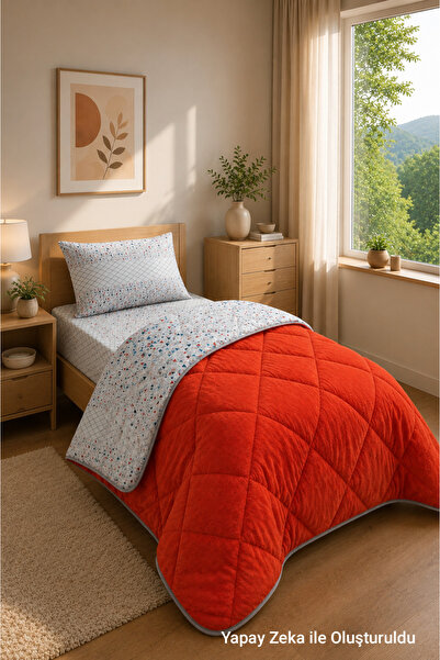 HOMENUP Single Duvet Set Patterned Double-Sided Wellsoft Duvet with 1 Pillowcase