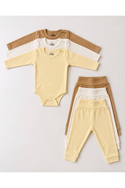 EFU BABY 3-Piece Unisex Baby 100% Organic Cotton Combed Long Sleeve Body and ...
