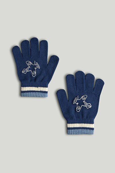 MOTHERCARE Navy Plane Gloves