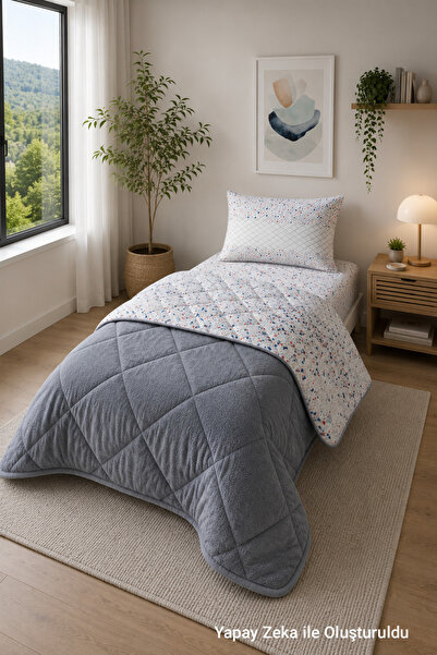 HOMENUP Single Duvet Set Patterned Double-Sided Wellsoft Duvet with 1 Pillowcase