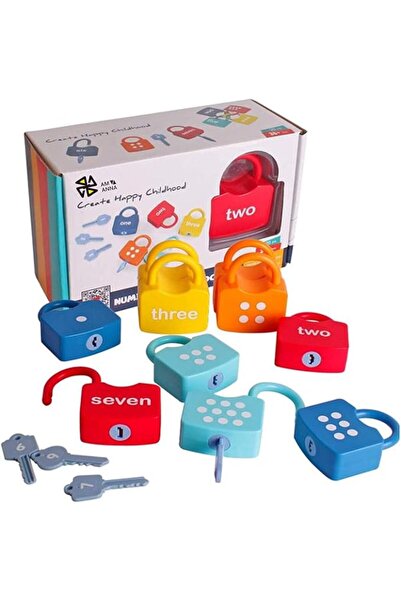 Soofam Kids Learning Locks with Keys Numbers Matching & Counting Montessori E...