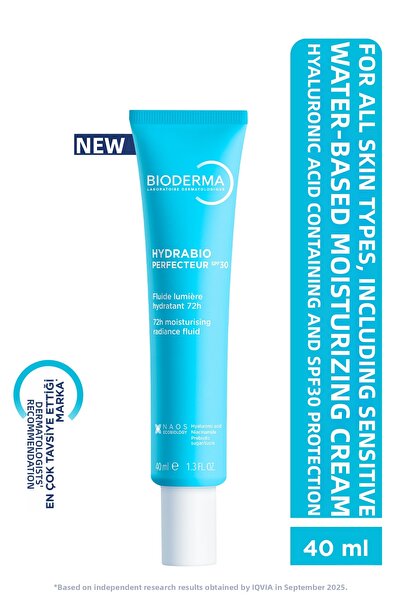 Bioderma Hydrabio Perfecteur Spf30 Water-Based Moisturizing Cream with Hyalur...