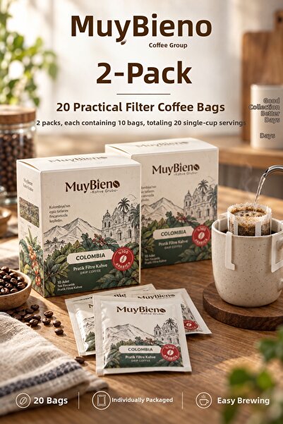 Mb Muybien Kahve grubu Easy Coffee Colombia Medellin Advantage Package 2X20 2...