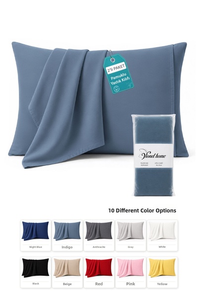 Vionel Home Βαμβακερή μαξιλαροθήκη 2 τεμαχίων 50x70 εκ. – 10 διαφορετικές επι...