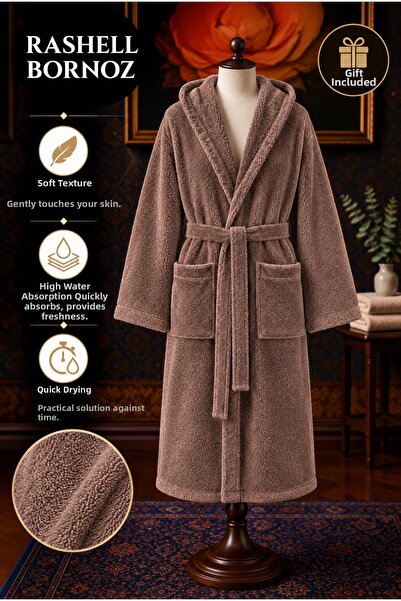 TEXTİLES MAGİC LAMP Μπουρνούζι Unisex Rashell με κουκούλα και τσέπες – Μπουρν...