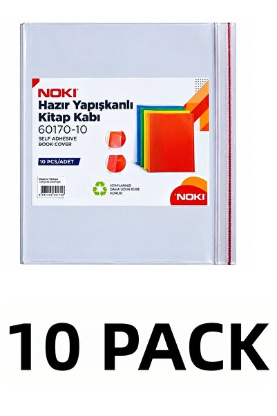 Noki 10 ΣΥΣΚΕΥΑΣΙΑ Έτοιμο Αυτοκόλλητο Διαφανές Κουτί Βιβλίων 10 Τεμάχια