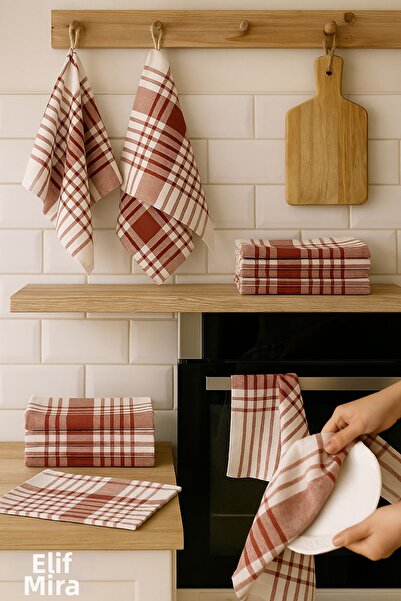 Elif Mira 10-Piece Luxury Kitchen Dishcloth Set 45X65 cm Table Linen