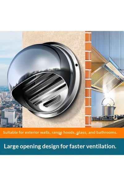 Peronline Decorative Wall and Glass Balcony Vent Stainless 150mm