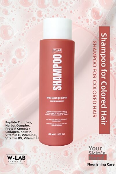 W-Lab Cosmetics Care Shampoo Containing Keratin, Collagen, Argan Oil and Biot...