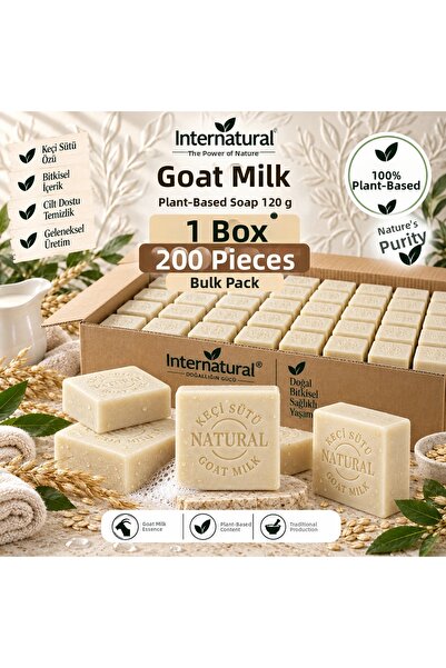 Dermolive Internatural Goat Milk Herbal Soap 120 g - 200 Pieces (1 Box)
