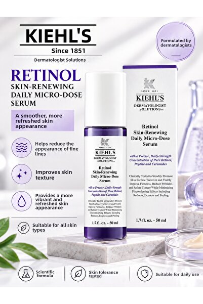 Kiehl's Retinol Skin-Renewing Daily Micro 50 ml – Anti-Wrinkle and Skin Textu...