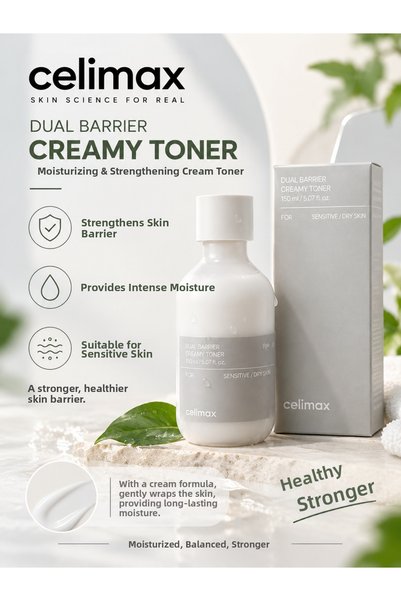 Celimax Dual Barrier Creamy Toner 150 ml – Intensive Moisturizing Cream Tonic...