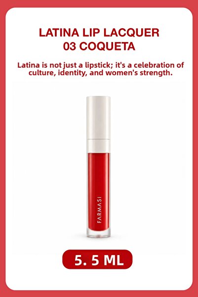 Farmasi Latina Nourishing & Long-Lasting Shine Liquid Lipstick |   03 Flirty