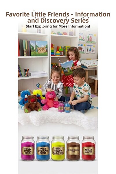 Pufline Plush Bear Toy with Colorful Ribbon, Cute Teddy Bear Figure as a Gift