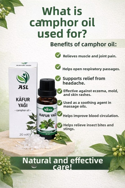Generic Brand زيت الكافور 20 مل - زيت طبيعي للعناية بالعضلات والمفاصل والعناي...