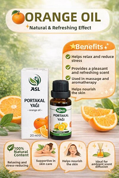 Generic Brand زيت البرتقال 20 مل - زيت عطري طبيعي للعلاج العطري والعناية بالب...
